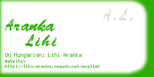 aranka lihi business card